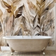 Tropical Removable Wallpaper. Banana Leaves Wallpaper. Modern Wallpaper. Peel and stick Wallpaper. Self-adhesive Wallpaper