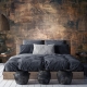 Copper Concrete Stone textured brown wallpaper that replicates the appearance of materials such as marble, wood, Peel and Stick