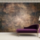 Copper Concrete Stone textured brown wallpaper that replicates the appearance of materials such as marble, wood, Peel and Stick