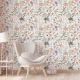 Wild Flowers Peel and Stick Wallpaper l Watercolor Wild Floral Wallpaper l Floral Removable Wallpaper
