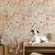Watercolor Wild Flower Wallpaper l Soft Botanical Floral Wall Mural | Little Floral with Grass Wallpaper | Field Flowers Wall Mural