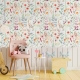 Watercolor Wild Flower Wallpaper l Soft Botanical Floral Wall Mural | Little Floral with Grass Wallpaper | Field Flowers Wall Mural