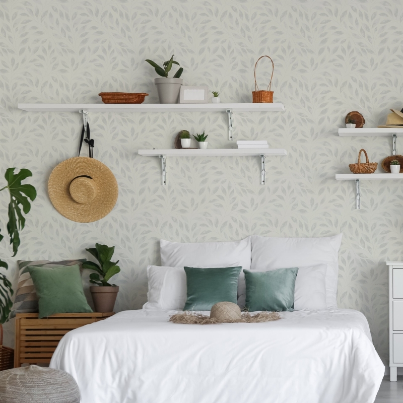 Removable Peel and stick leaf wallpaper flower Wallpaper Self-Adhesive Wallpaper Peel & Stick Wall mural temporary wallpaper