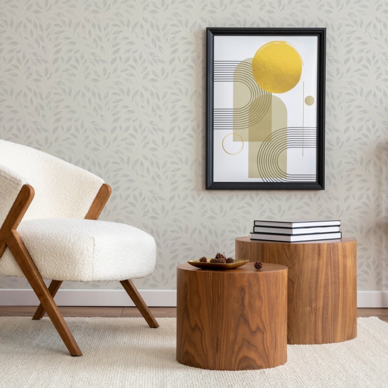Removable Peel and stick leaf wallpaper flower Wallpaper Self-Adhesive Wallpaper Peel & Stick Wall mural temporary wallpaper