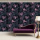 Banana Leaf Wallpaper Peel and Stick l Dark Tropical Wallpaper