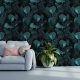 Banana Leaf Wallpaper Peel and Stick l Dark Tropical Wallpaper