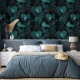 Banana Leaf Wallpaper Peel and Stick l Dark Tropical Wallpaper