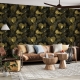 Banana Leaf Wallpaper Peel and Stick l Dark Tropical Wallpaper