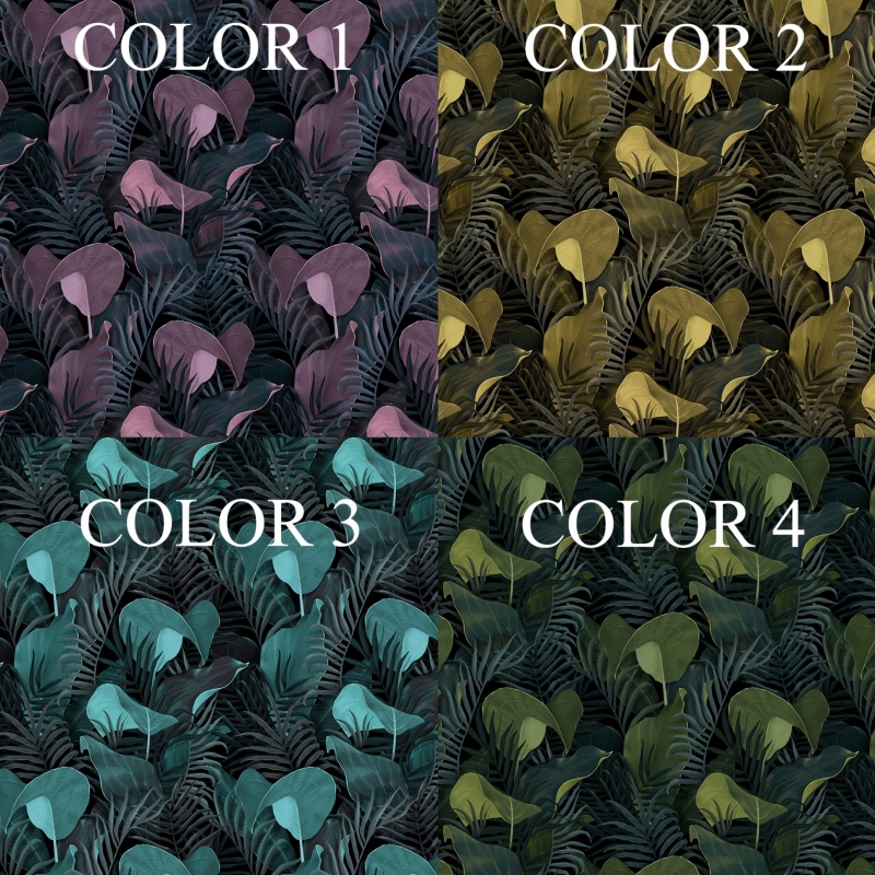 Banana Leaf Wallpaper Peel and Stick l Dark Tropical Wallpaper