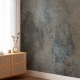 Concrete Wallpaper, removable, peel and stick wallpaper, dark grey temporary wallpaper