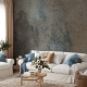 Concrete Wallpaper, removable, peel and stick wallpaper, dark grey temporary wallpaper