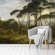Umbrella Pines Wallpaper, Forest Wallpaper, Peel and Stick, Removable Wallpaper