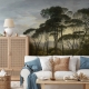 Umbrella Pines Wallpaper, Forest Wallpaper, Peel and Stick, Removable Wallpaper