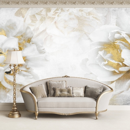 Peel and Stick Removable Wallpaper , Floral Wallpaper Peonies, Self-Adheseve Wallpaper Flowers Wallpaper