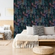 Peel and Stick Wallpaper, Botanical Wallpaper, Removable Wallpaper, Watercolor Wallpaper