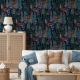 Peel and Stick Wallpaper, Botanical Wallpaper, Removable Wallpaper, Watercolor Wallpaper