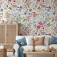 Floral Wallpaper Peel and Stick, Watercolor Botanical Wallpaper