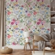 Floral Wallpaper Peel and Stick, Watercolor Botanical Wallpaper