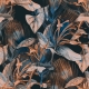Dark floral Wallpaper, Peel and Stick, Large Flowers Wall Mural