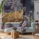 Black panther in the jungle Wallpaper,Tropical Leaves, Removable Wallpaper