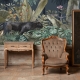 Black panther in the jungle Wallpaper,Tropical Leaves, Removable Wallpaper