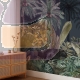 Black panther in the jungle Wallpaper,Tropical Leaves, Removable Wallpaper