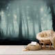 Mysterious foggy Forest Wallpaper, Deep Forest, Mystic Forest Wall Mural