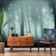 Mysterious foggy Forest Wallpaper, Deep Forest, Mystic Forest Wall Mural
