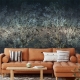 Dark Floral Wallpaper, Peel and stick, Removable Wallpaper, tree Wallpaper