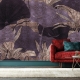 Purple Floral Wallpaper, Peel and stick floral, Floral Background, Removable wallpaper