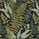 Dark Botanical Wallpaper Peel and Stick | Vintage Fern Leaves Wall Mural