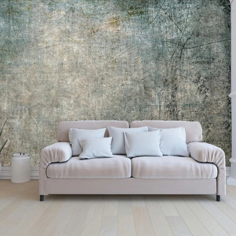 Stone Wallpaper - shabby - Grunge wallpaper, concrete wallpaper, Wall mural, renters wallpaper, Peel & Stick