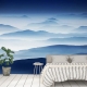 Blue mountain wallpaper peel and stick