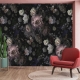 Dark peony mural wallpaper, floral, flowers Self Adhesive Wallpaper, Wall mural, Removable Wallpaper, temporary wallpaper Peel & Stick