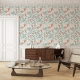 Removable Floral Wallpaper, hand drawn wild flowers removable wallpaper and Stick Wallpaper