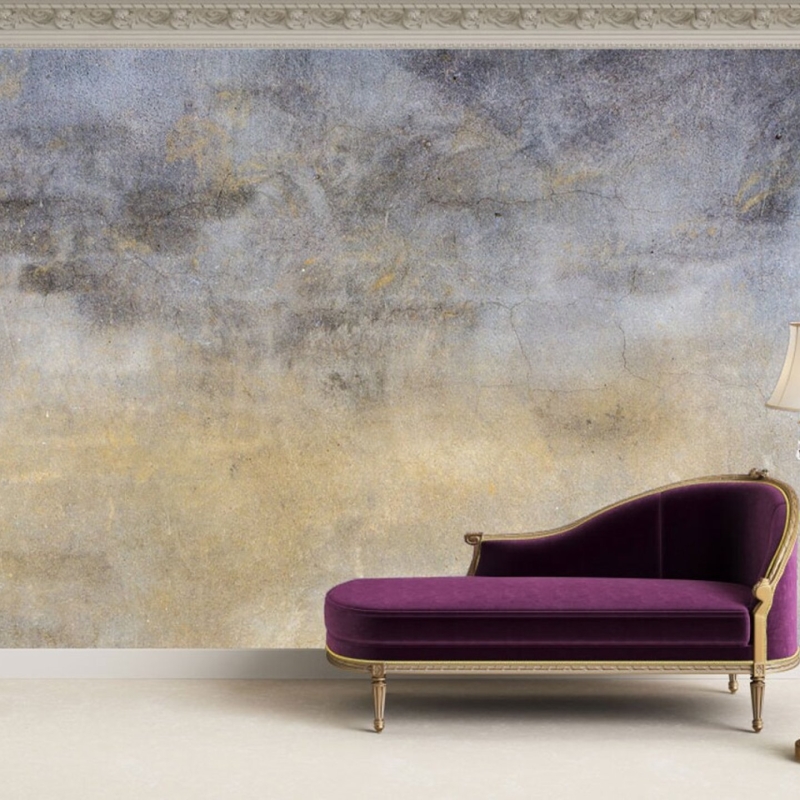 Old grungy, shabby, concrete wallpaper, appearance of materials such as marble, wood or stone, Wall mural, Fabric Wallpaper, Peel & Stick