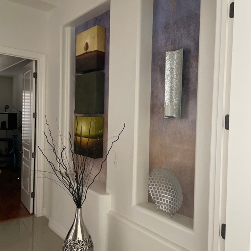 Old grungy, shabby, concrete wallpaper, appearance of materials such as marble, wood or stone, Wall mural, Fabric Wallpaper, Peel & Stick